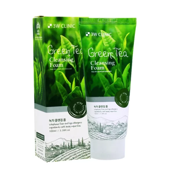 3W Clinic Green Tea Foam Cleansing 100ml